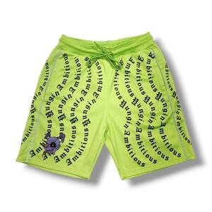 Ambitious Yungin Green AOP Sweat Jogger Shorts Men's M